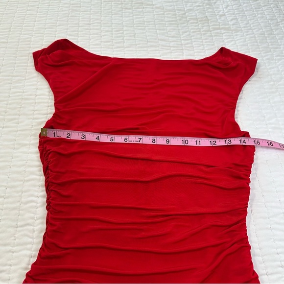 H&M BodyCon Ruched Dress, Red in Size S - Picture 6 of 10